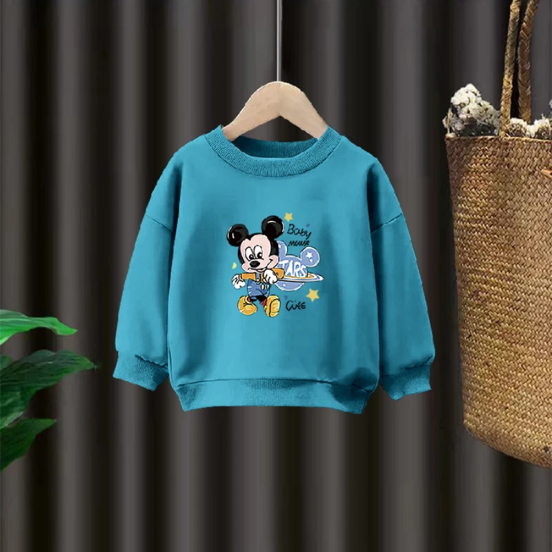 

Disney Mickey Mouse Casual Winter Clothes Warm and Comfortable Kids Sweatshirt Harajuku Fashion Fun Design Graphic Sweat-shirt