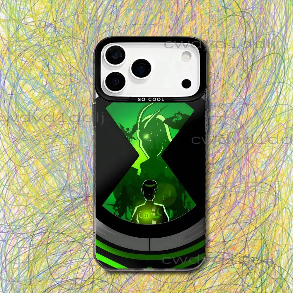 Фото Чехол для телефона B-Ben 10 O-Omnitrix Watch для iPhone 17, 16, 15, 14, 13, 12, X, 8, Pro, Max, Plus, SE4, Air, Mini HD, черный, матовый, IMD №4