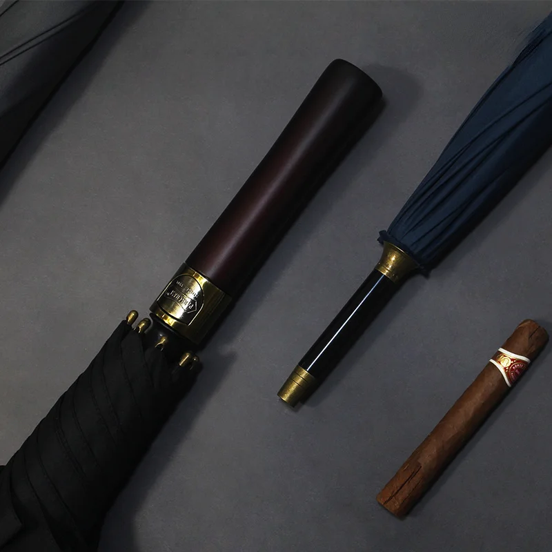 Большой Зонт мужской деловой длиной 132 см ветрозащитный зонтик от дождя и ветра