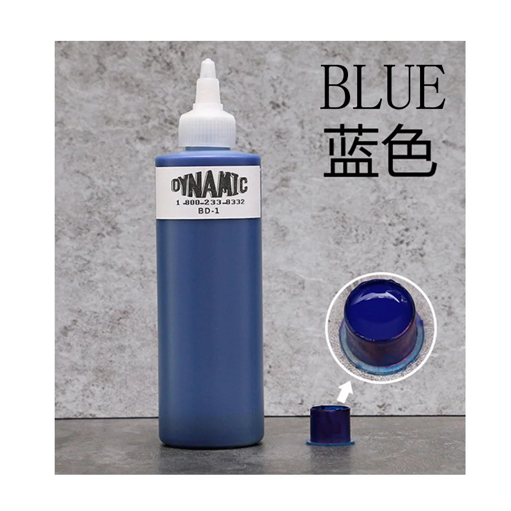 Blue Tattoo Ink 8oz (240ml) Makeup Studio Works for Novice Silicone Leather Practice Supplies Professional Official Pigment