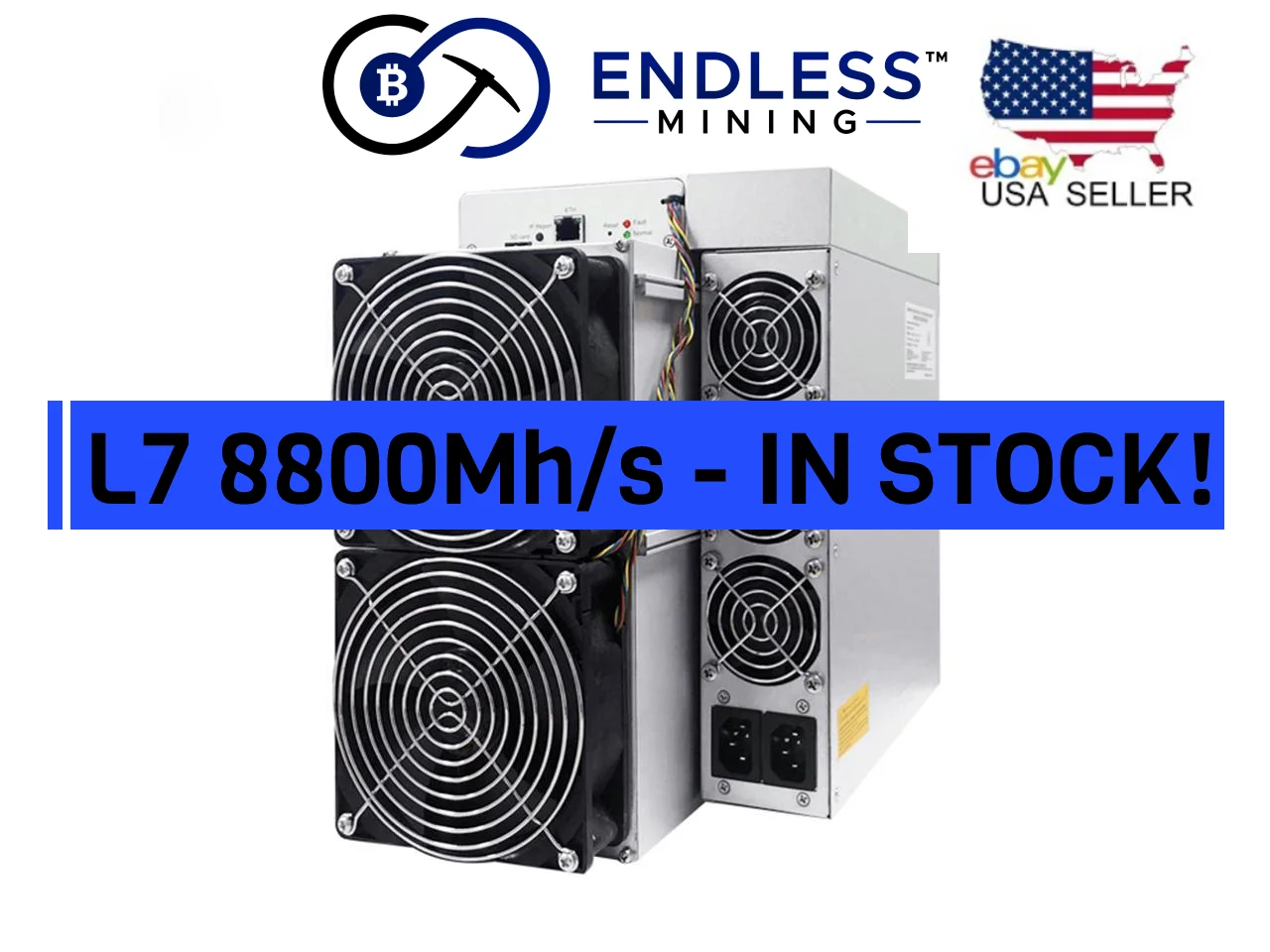 

aa BUY 2 GET 1 FREE Bitmain Antminer L7 8800Mh/s 3168W - DOGE/LTC ASIC Miner - IN STOCK! US SELLER!!