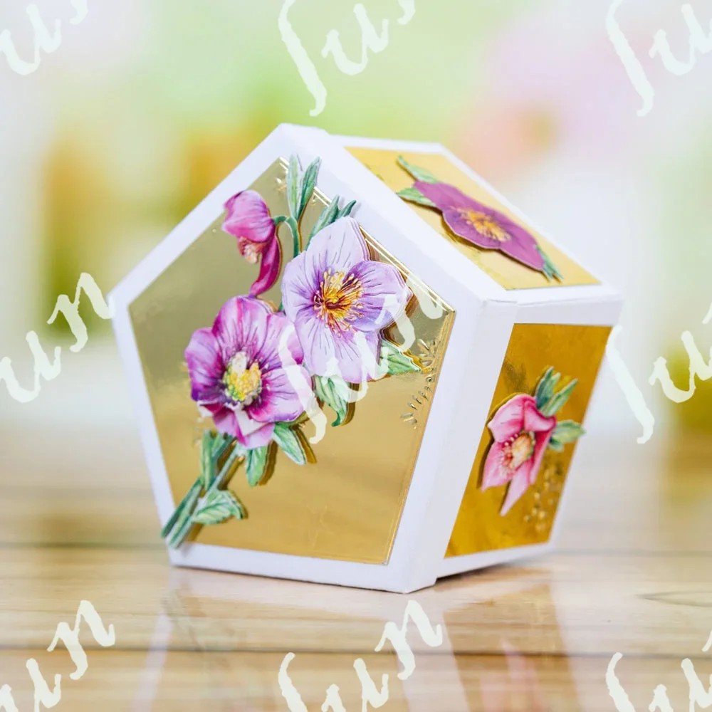 Маленькие рождественские розовые металлические штампы набор трафаретов для