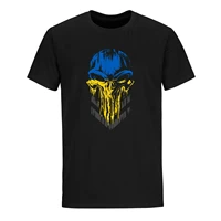 ukraine flag skull ukrainian military t shirt high quality cotton large sizes breathable top loose casual t shirt new s 3xl
