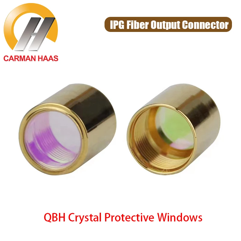 Carmanhaas IPG Fiber Laser Source Output Connector Protective Windows QBH Crystal Protect Cap for Max Fiber Cutting Machine