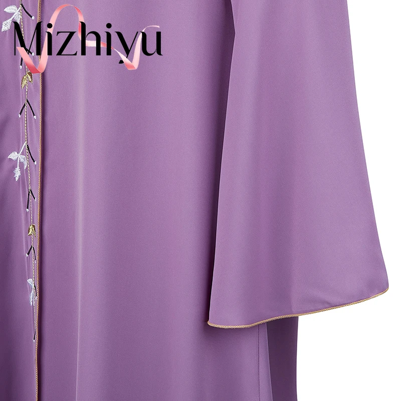 Длинное мусульманское платье-макси Abaya Дубай длинное платье Djellaba женские