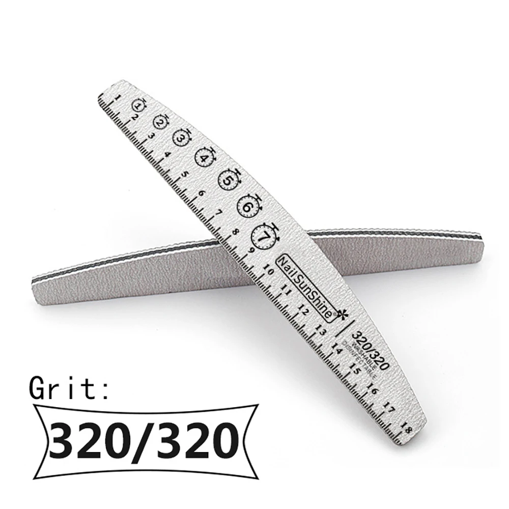 

Gray 320 320 Half Moon Nail File 10 Sticks/lot Nail Design Nails Tool Polishing 320 Manicure Lime 100x180 Professional Kit Ruler