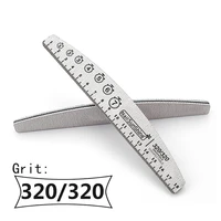 gray 320 320 half moon nail file 10 stickslot nail design nails tool polishing 320 manicure lime 100x180 professional kit ruler
