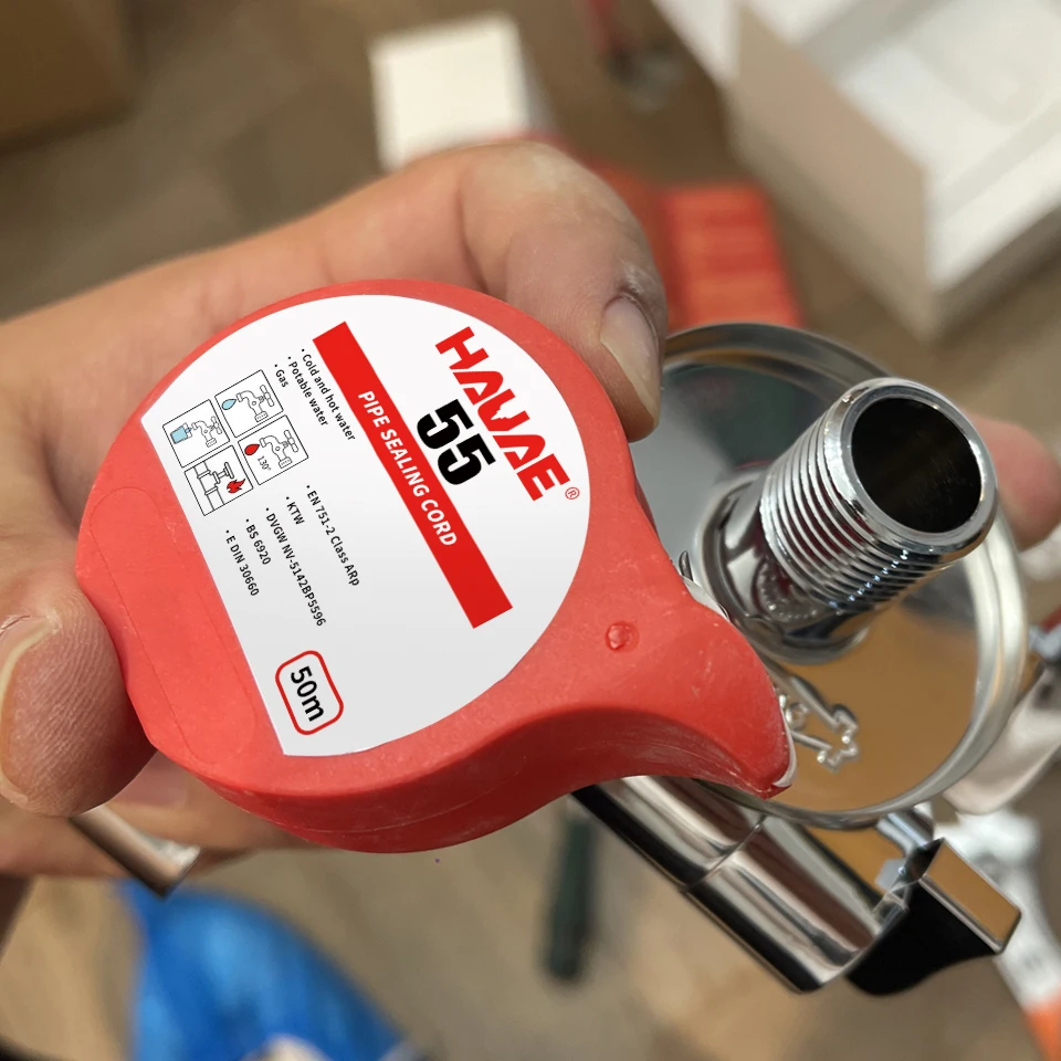 Уплотнительный шнур для труб hauae 55 с новой этикеткой лента из ПТФЭ уплотнительный