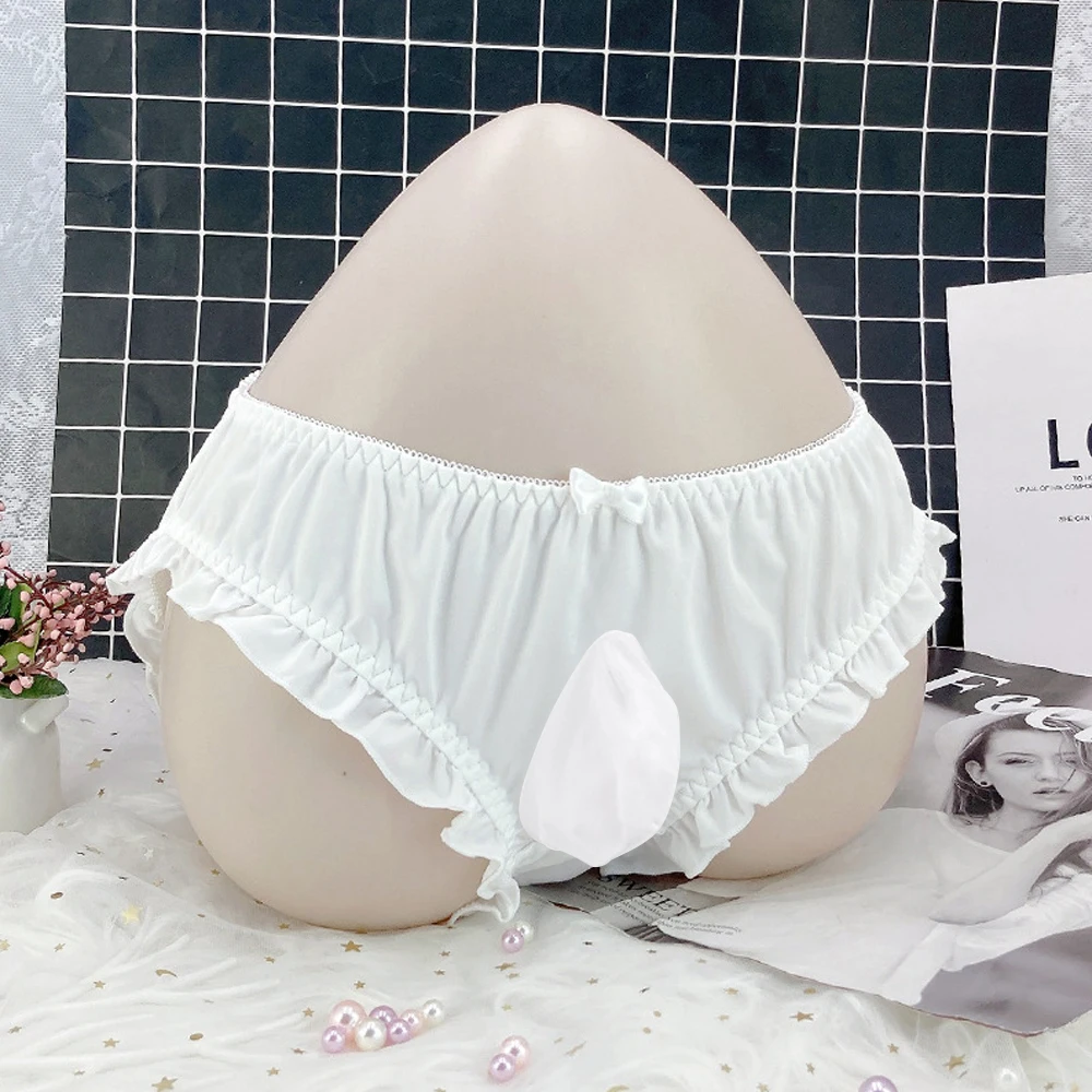 

Pink Lolita Sweet Women Men Briefs Thongs All Seasons Daily Gay Shorts Sissy Cute Bullets Separation Bag Underpants Underwear