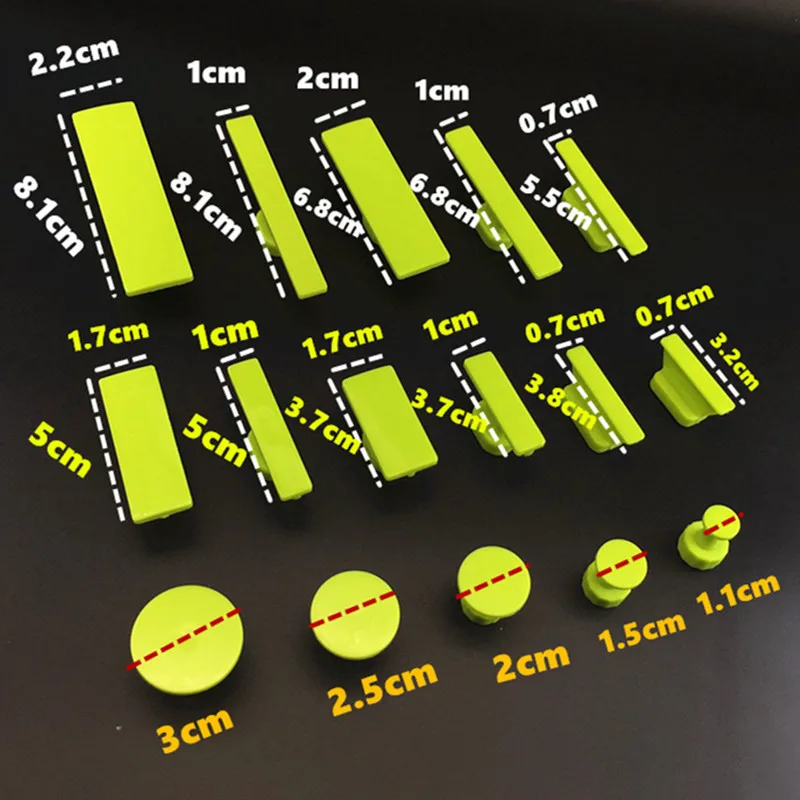 

16/32 шт., без покраски, удаление вмятин на кузове автомобиля, вытягивающиеся язычки, совместимые с T-образным молотком, металлическая поверхность, инструменты для ремонта вмятин автомобиля
