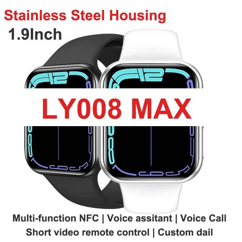 

Iwo Serie 7 Smart Watch LY008 MAX 1.9inch Alloy 4g Andriod Sports Nfc Call Fitness Tracker Men Smart Watch Relógios Inteligentes