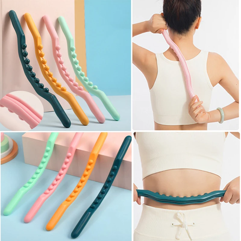 

Massage Stick Back Massager SPA Therapy Tool Point Treatment Guasha Relax 8 Beads Gua Sha Rolling Bar For Whole Body Scraping