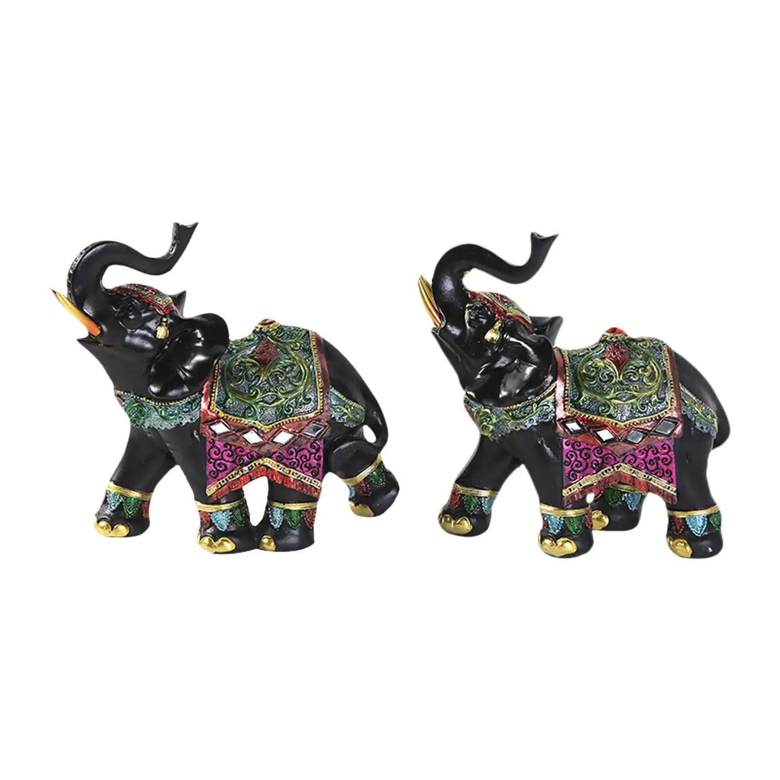 

Auspicious Elephant Resin Statue Home Thai Ornament