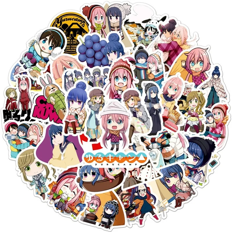 

10/30/50PCS Anime Yuru Camp Stickers Waterproof Cartoon Graffiti Stickers