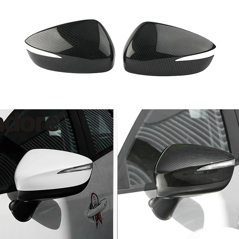 

for Mazda CX-3 CX3 2015 2016 2017 2018 2019 2020 2021 ABS Carbon Fiber Side Door Rearview Mirror Cover Trims
