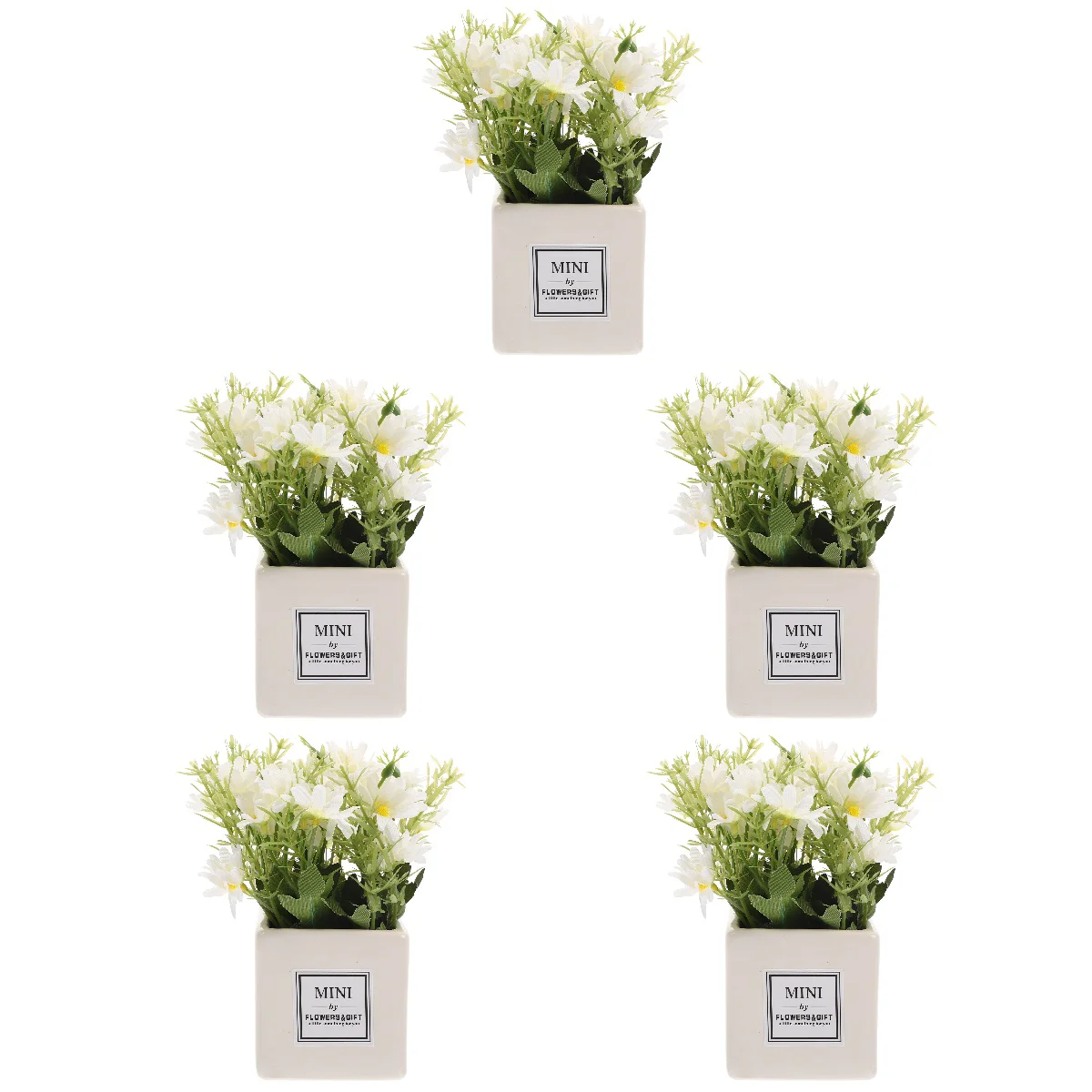 

5x Fake Flowers Small Flower Arrangements Artificial Flowers In Vase Decor Flowers For Vases For Decoration