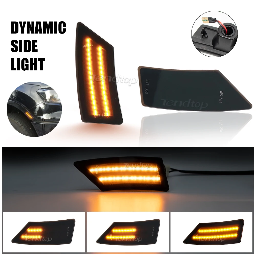 

Динамический светодиодный мигающий указатель поворота для Ford Ranger XL XLT lrobot 2019 2020 2021, боковой габаритный фонарь KB3Z13A565A KB3Z13A565B