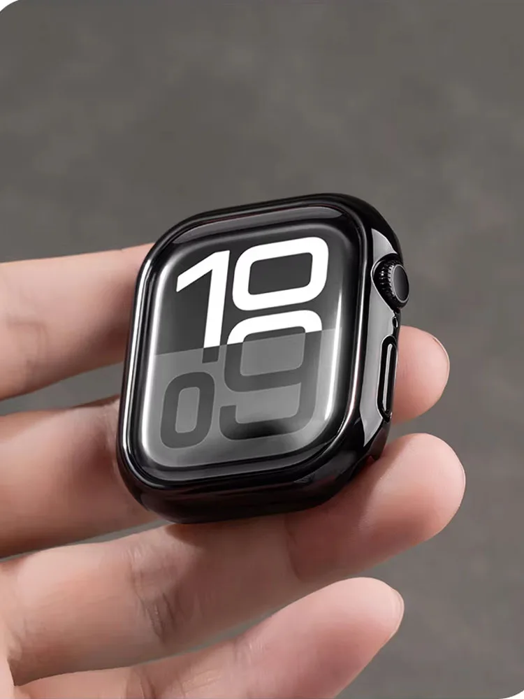 Фото Чехол для Apple Watch 46 мм, 42 мм, 45 мм, 41 мм, 44 мм, 40 мм, серии 11, 10, 9, 7, 8, 6, SE, с покрытием, из поликарбоната, защитный бампер для iWatch №5