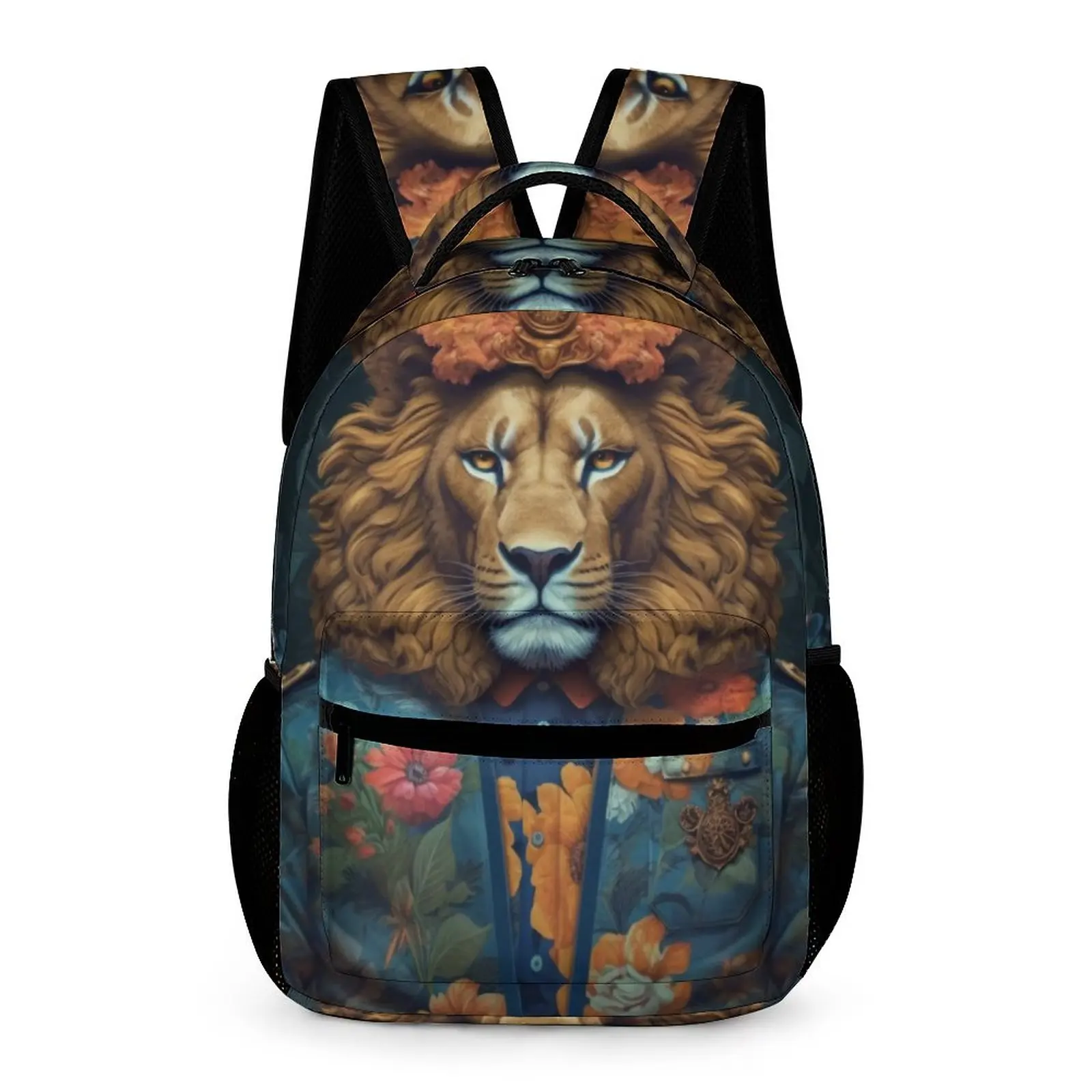 

Lion Backpack Dapper Clothing Amazing Portraits Female Polyester Travel Backpacks Lightweight Kawaii High School Bags Rucksack