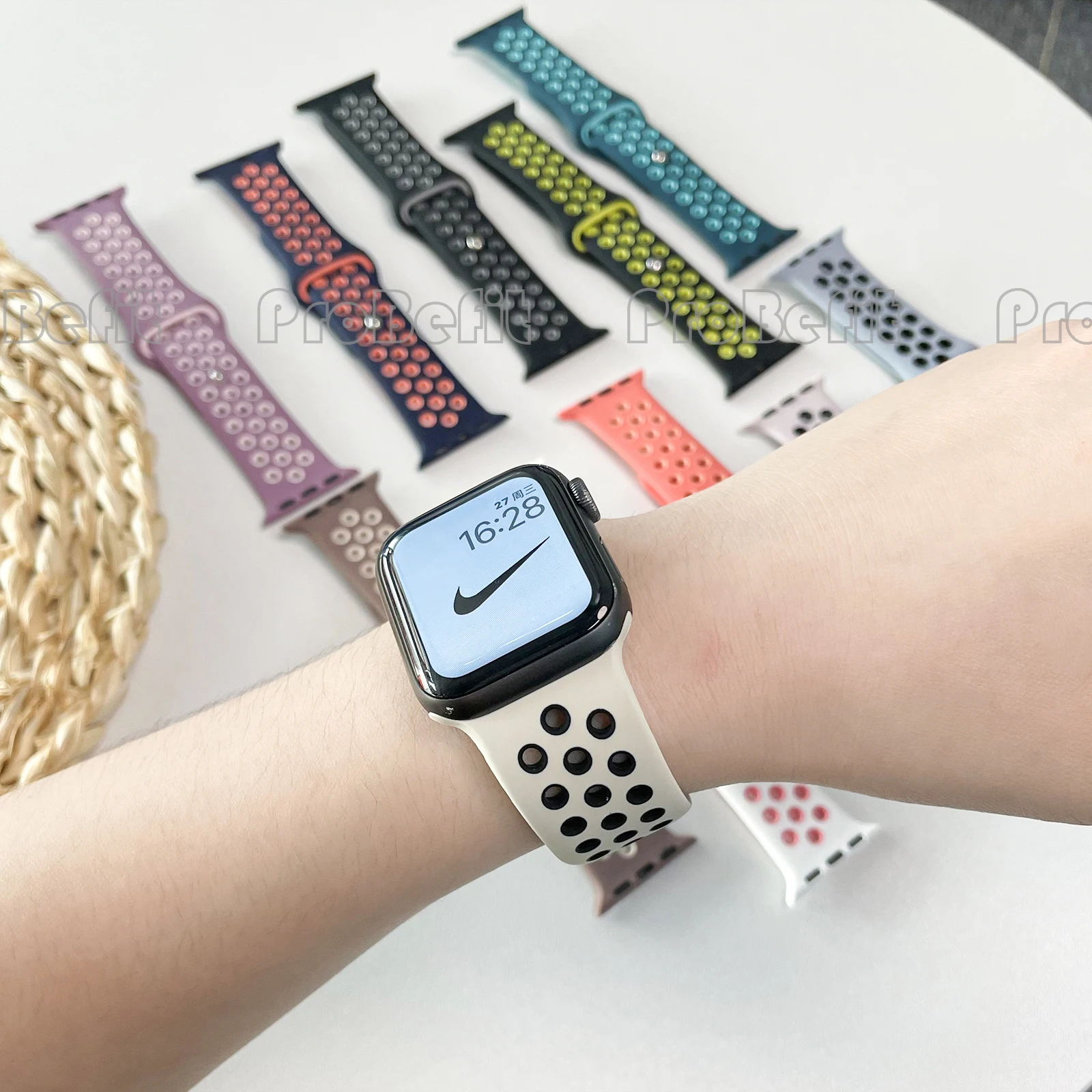 Soft Silicone bracelet correa Band for Apple Watch Series 3 42 38 Rubber Strap for iWatch 4 5 6 SE 7 8 Ultra 41MM 45MM 40 44 49