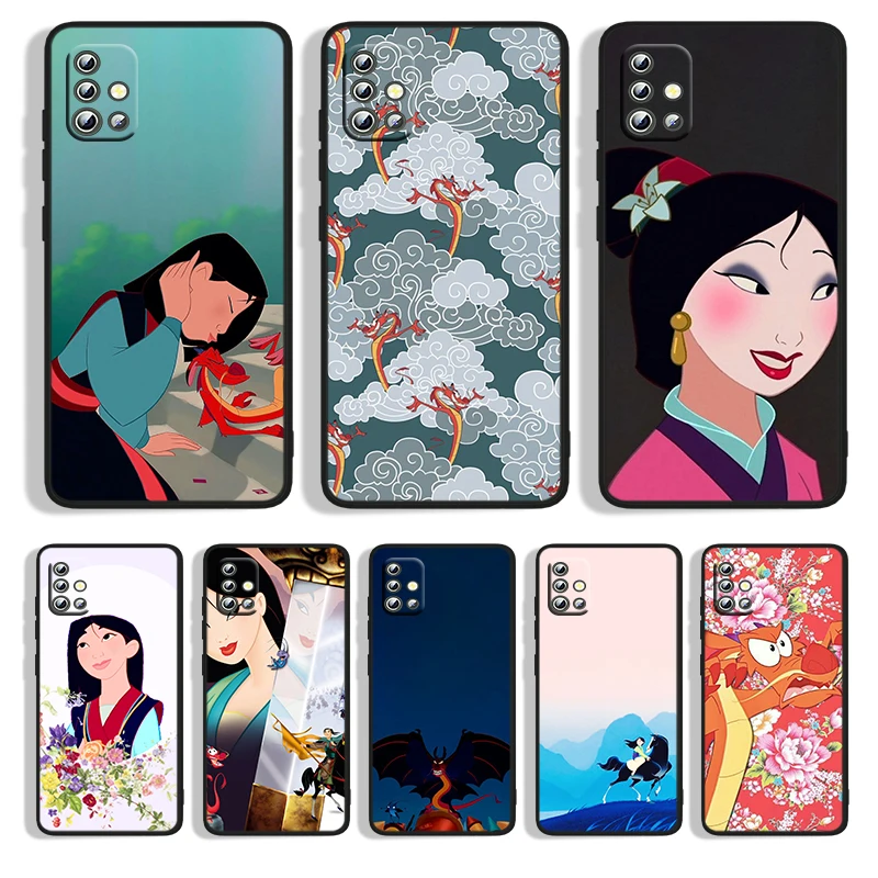 

Anime Cartoon Mulan For Samsung A73 A72 A71 A53 A52 A51 A41 A33 A32 A31 A22 A21S A13 A12 A03S A02 5G Black Phone Case