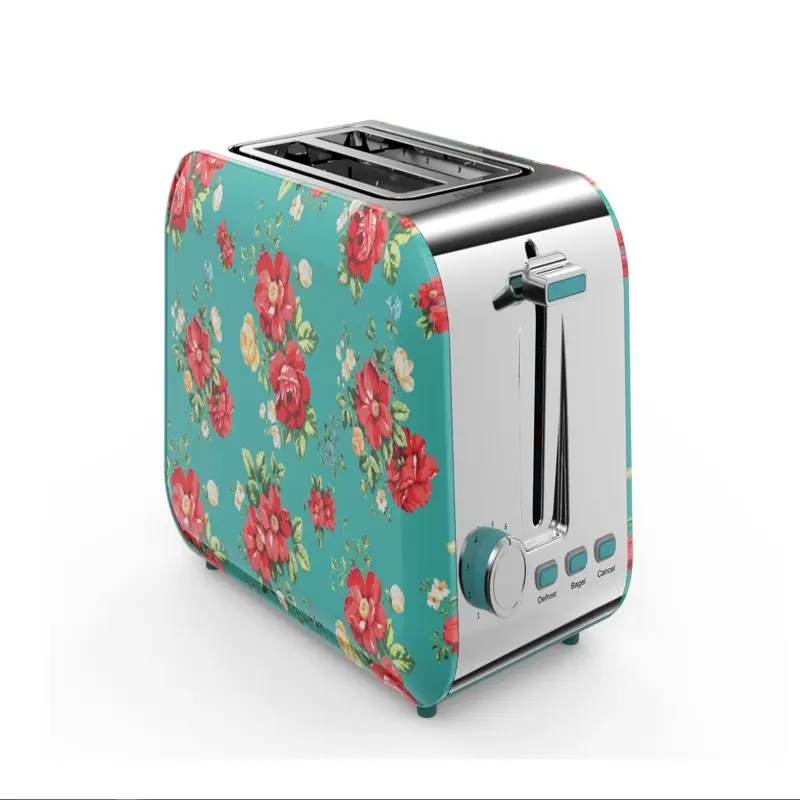 

Vintage Floral Green 2 Slice Toaster