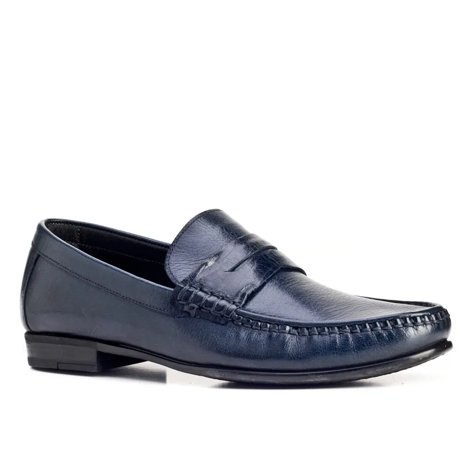 

Genuine Leather Navy Blue Men 'S Loafer