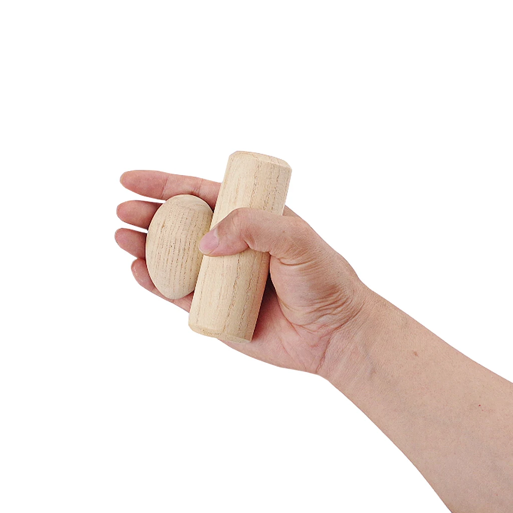 

1 Pair 4 Inch Musical Hand Percussion Instrument Set Rhythm Sticks Wood Claves and 1 Pair Wood Egg Shakers for Kids