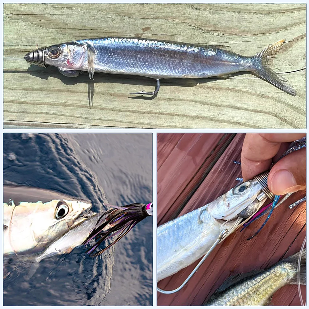 20 шт. оснастка для приманки Ballyhoo пружины из нержавеющей стали кормушки ловли