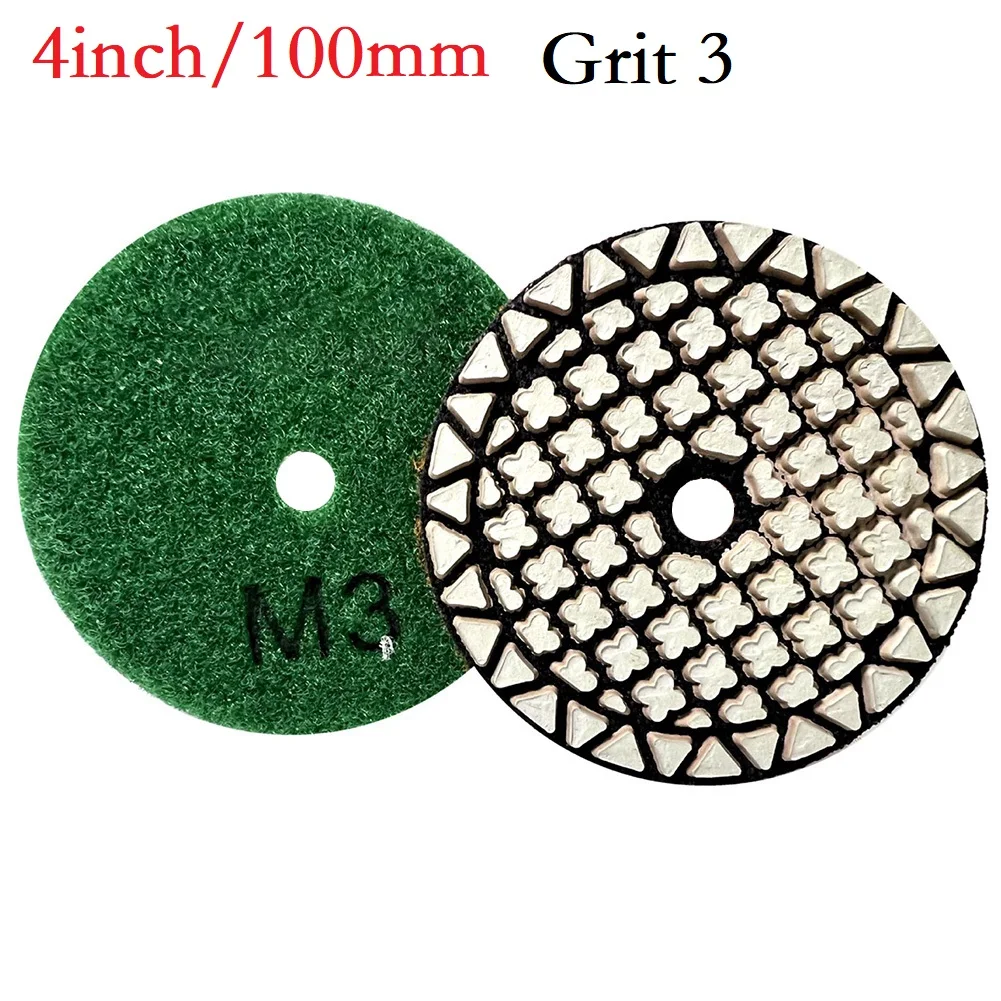 

100mm Dry Diamond Polishing Pad 4 Step Polishing Pad Granite Polishing Tool Marble Stone Sanding Disc Power Tools