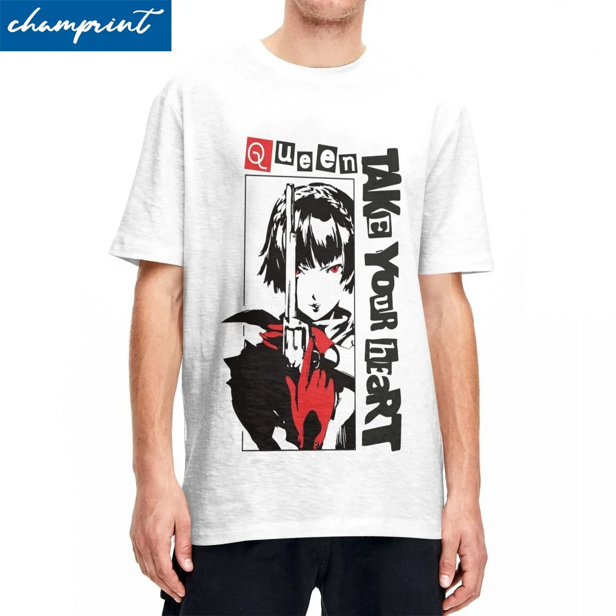 Футболка с коротким рукавом и круглым вырезом из хлопка