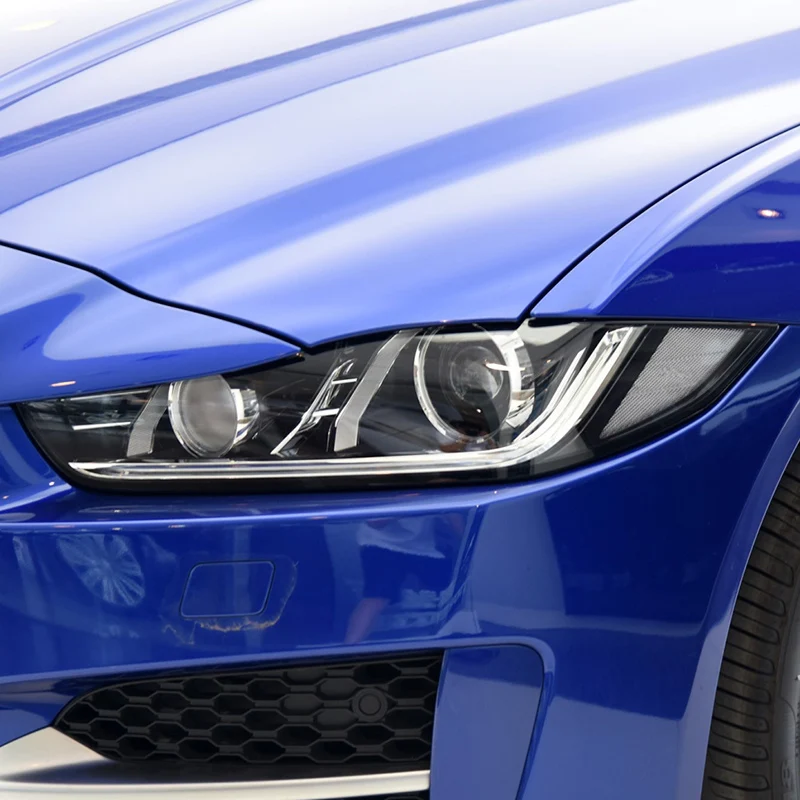Фото Для Jaguar XE X760 (2020-2021) ТПУ дымчатая черная световая пленка, аксессуары для модификации, защитная пленка для автомобильного освещения №5