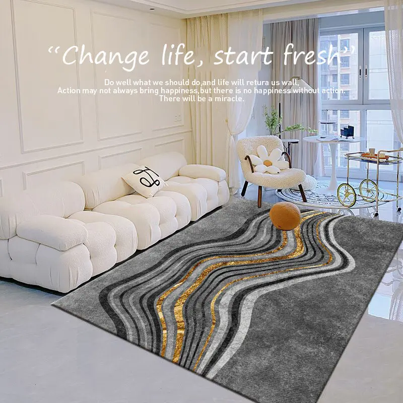 

Nordic Style Carpets for Living Room Decoration Home Sofa Large Area Rugs for Bedroom Decor Absorbent Carpet Doormat Washable