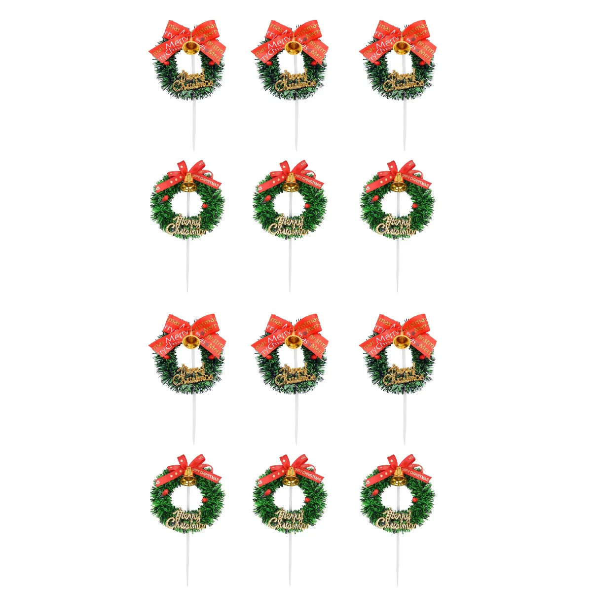 

Cake Christmas Toppers Cupcaketopper Tree Treat Picks Dessert Decor Ornaments Holiday Decorations