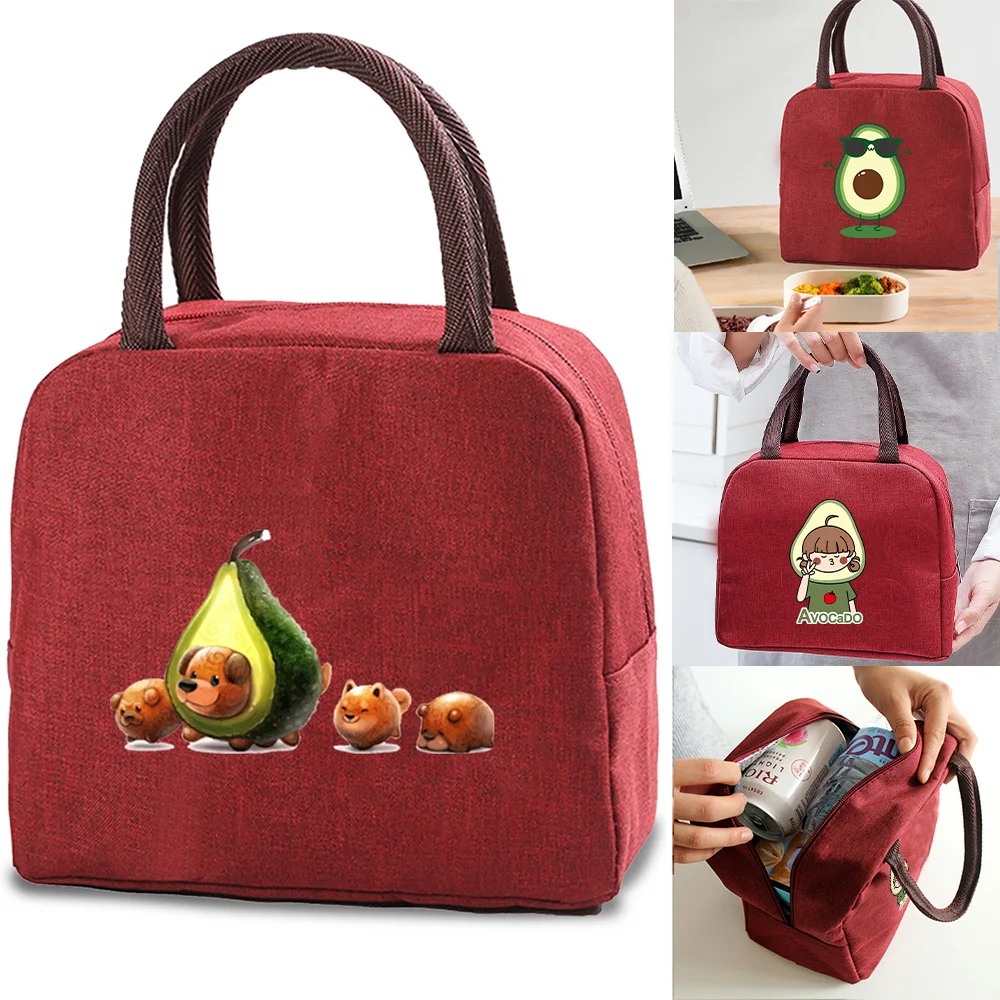 

Insulated Work Student Lunch Bento Travel Portablebag Women Portable Food Thermal Canvas Bag Picnic Lunch dinner Cooler Handbag