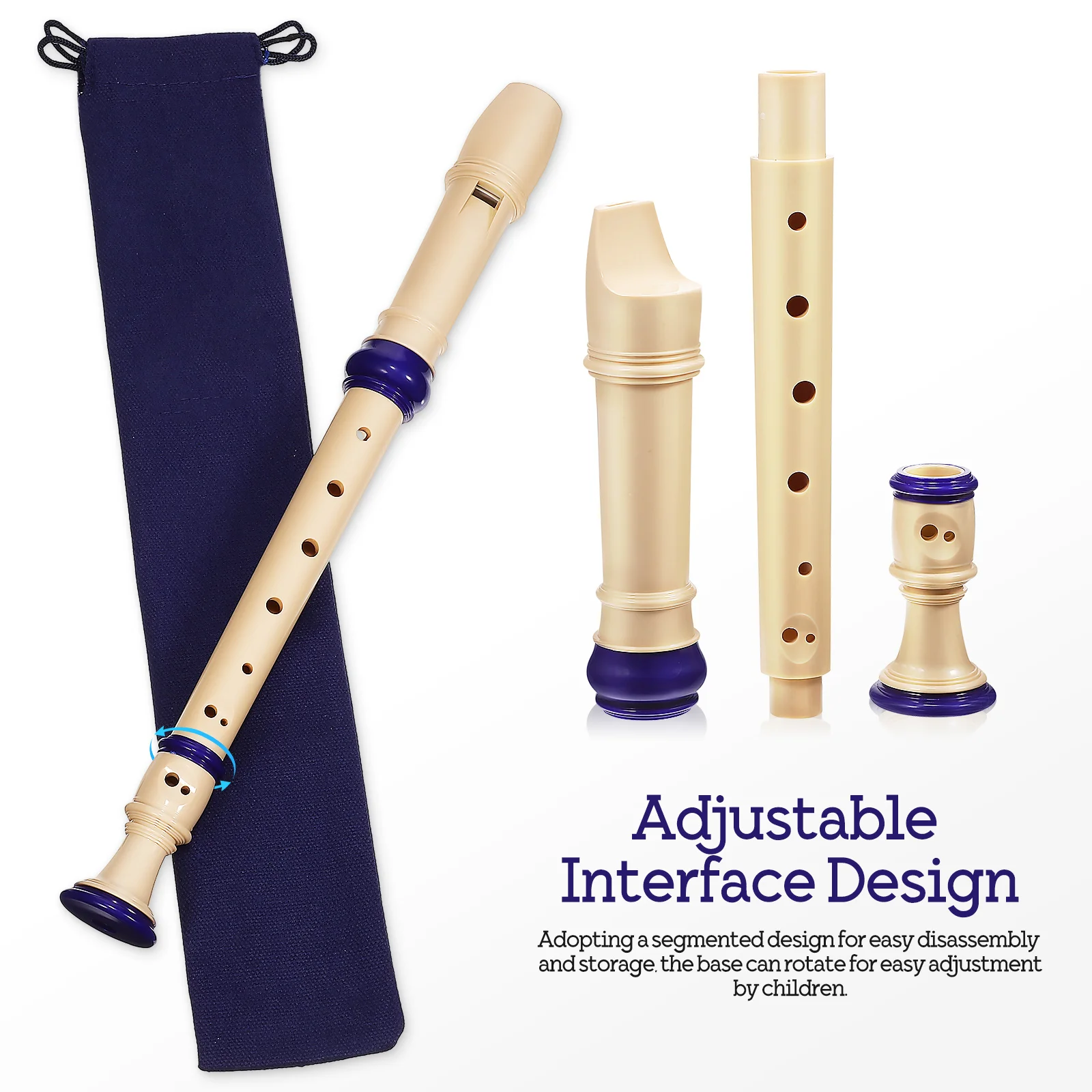 2 шт. кларнет в немецком стиле с 8 отверстиями розовый и синий набор музыкальных