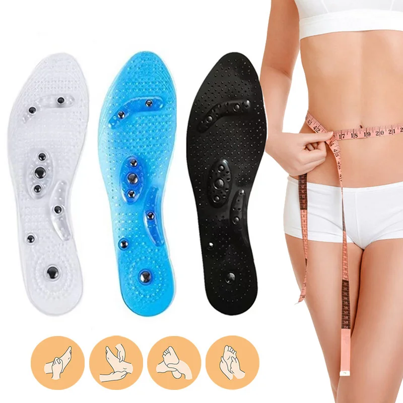 

Magnetic Insoles for Unisex Massage Foot Sole Therapy Acupressure Slimming Shoes Pads Promote Blood Circulation Health Inserts