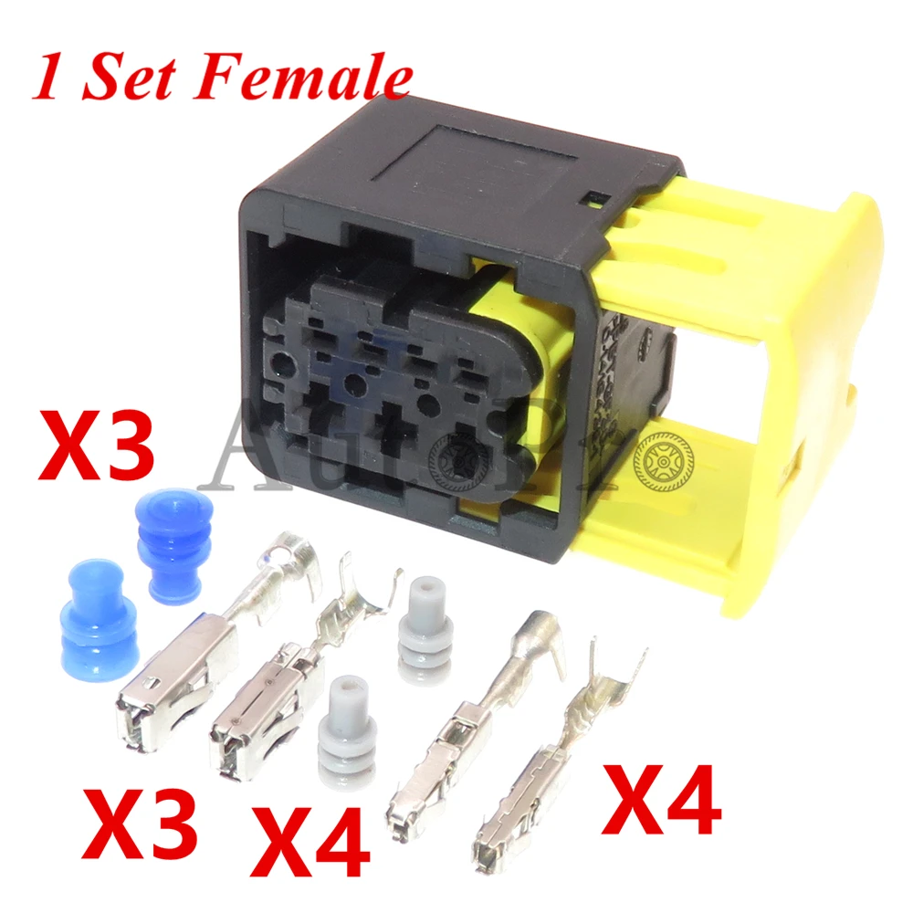 

1 комплект, автомобильные электрические розетки с 7 отверстиями, 1-1418480-1, 1-1703648-1, 1-1703856-1, 0-1418395-2