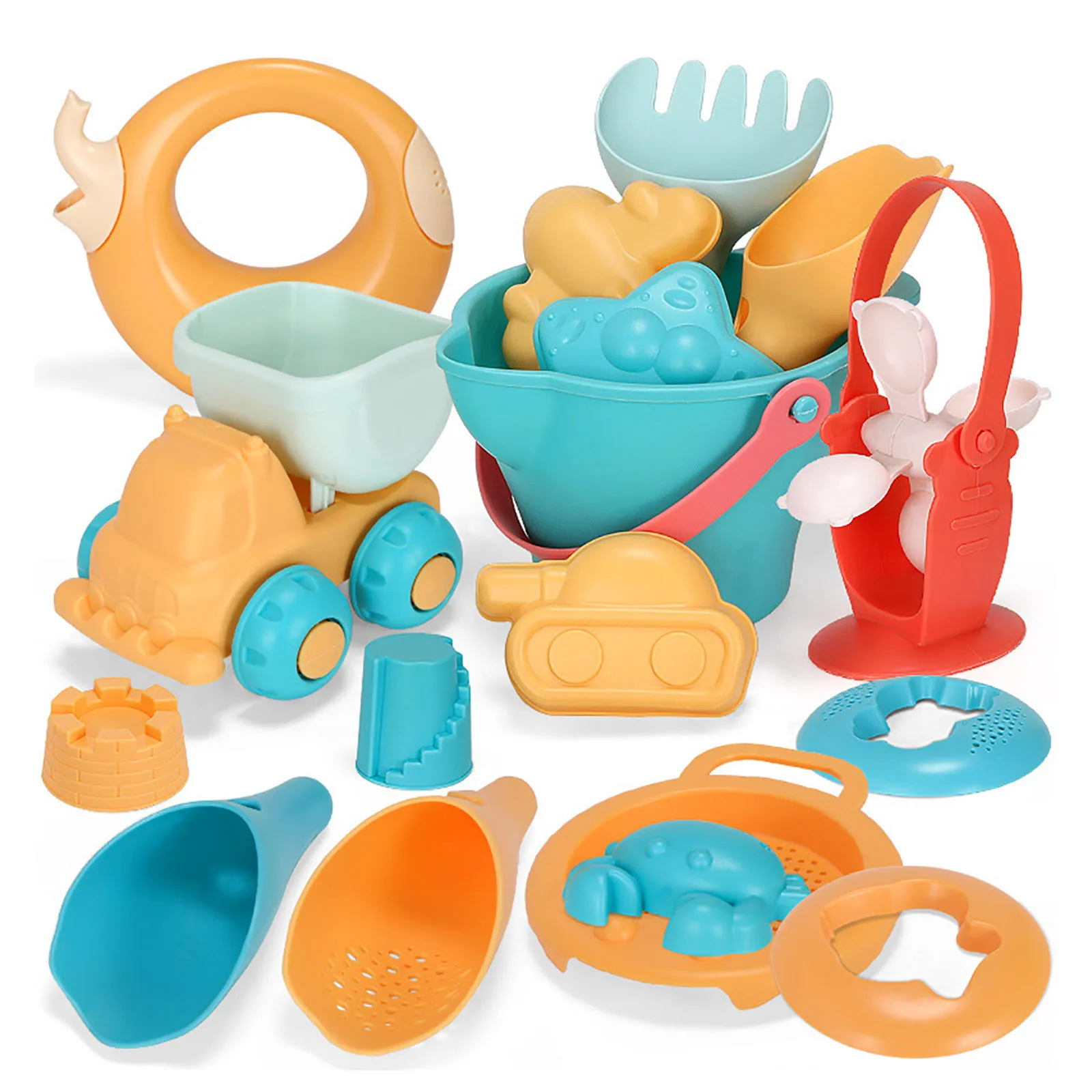 

Soft Beach Toys 17-Piece Deck Wear House Dredging Toys Outdoor Toys Children'S Multi-Purpose Beach Toys Sand Boxes