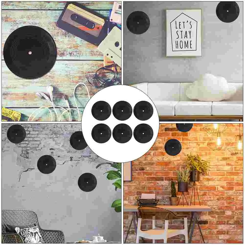 

6 Pcs Vinyl Record Decoration Records For Wall Disco Retro Home Shop French Country The Sign CD Aesthetic Household