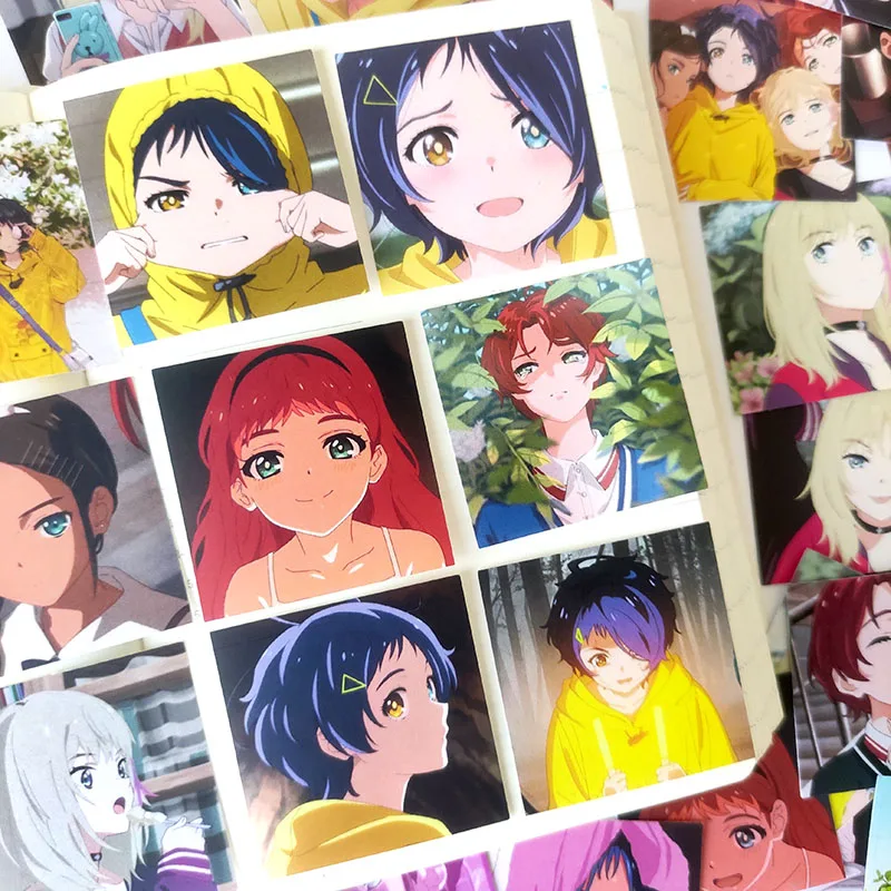 

48PCS Cute anime cartoon Stickers Crafts And Scrapbooking stickers book Decorative sticker DIY Stationery