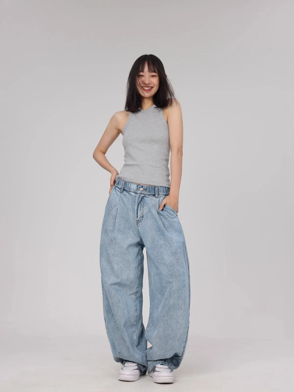 CBXLAB уличные танцевальные женские американские винтажные джинсы в стиле хип-хоп