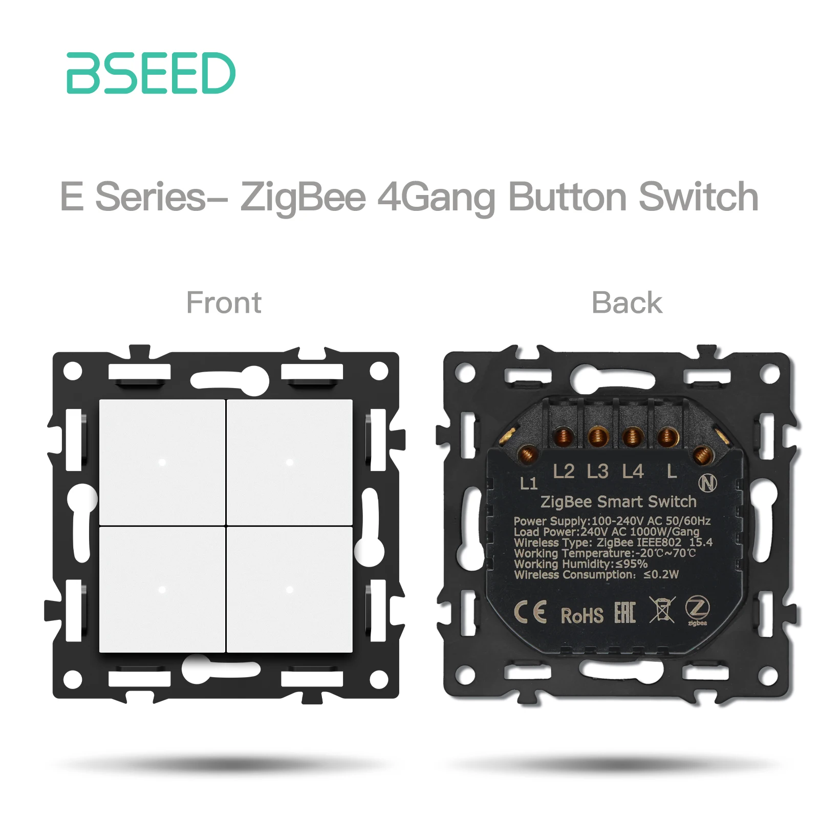 

BSEED E Series Zigbee Smart Click Switch Модуль