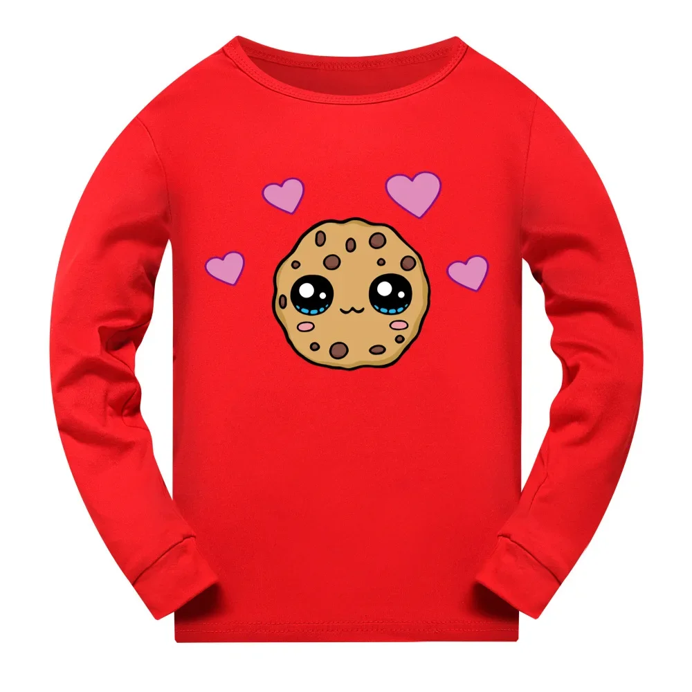 Рождественская Пижама с изображением печенья и вишня C детская осенне-зимняя