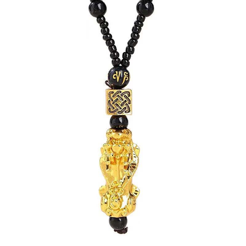 

1pc Chinese Feng Shui Faith Beads Necklaces Pendant Necklace Bring Wealth And Good Luck Charm Gifts For Women Men