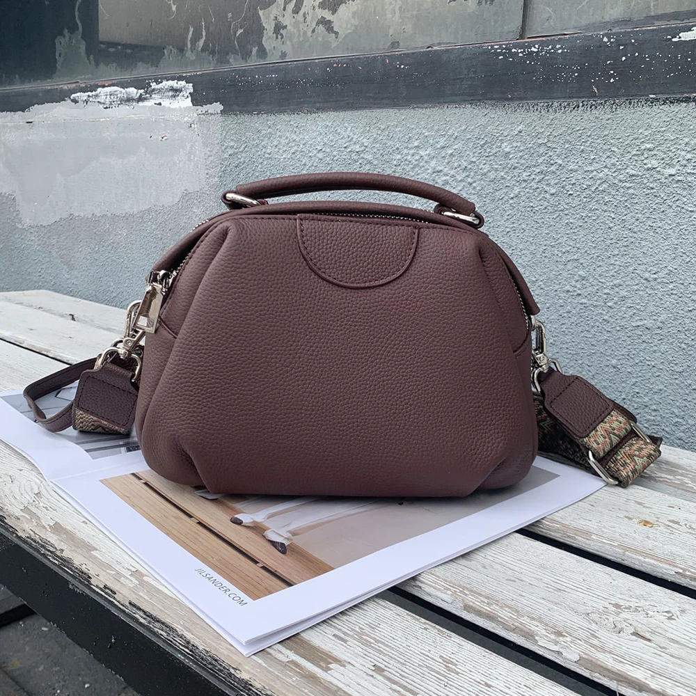 2025 Новая популярная модная женская сумка через плечо из натуральной кожи большой