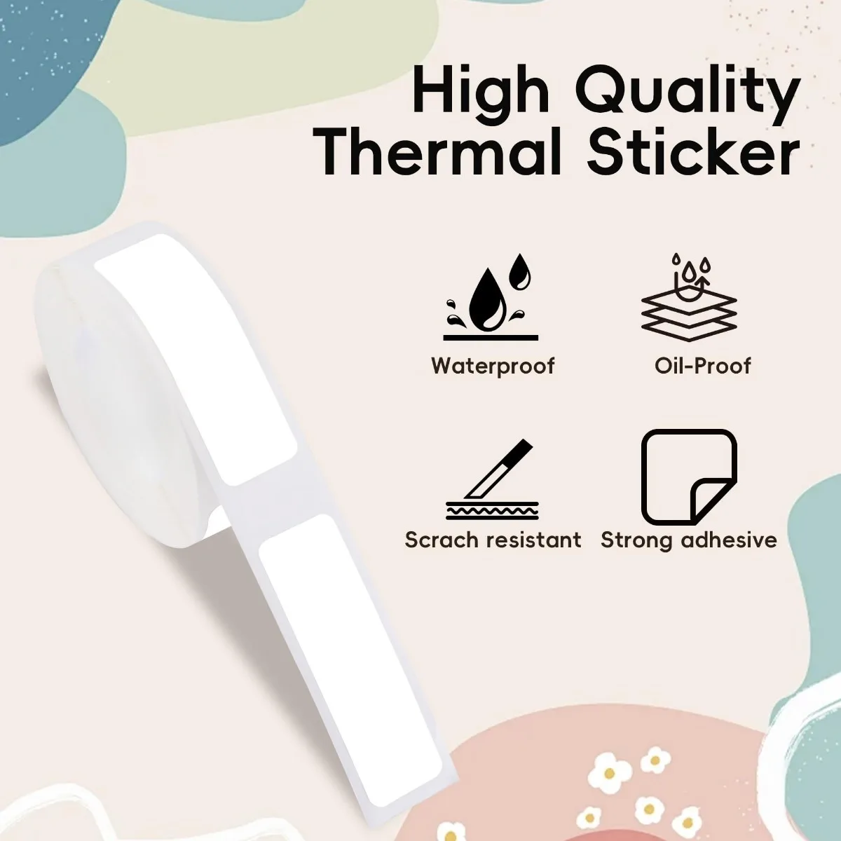 Термосамоклеящиеся этикетки многофункциональные 15x30 мм 210 шт./рулон