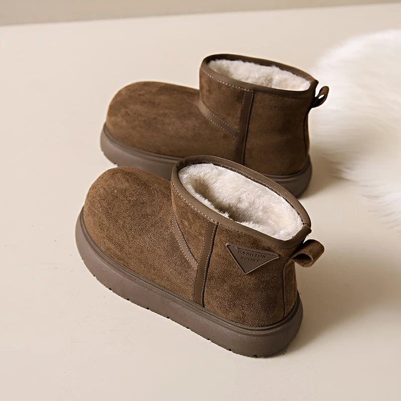 2024 New Simple and Fashionable Snow Boots Dwen Small Milk Bag Warm Thick Bottom Big Head Available in Multiple Color