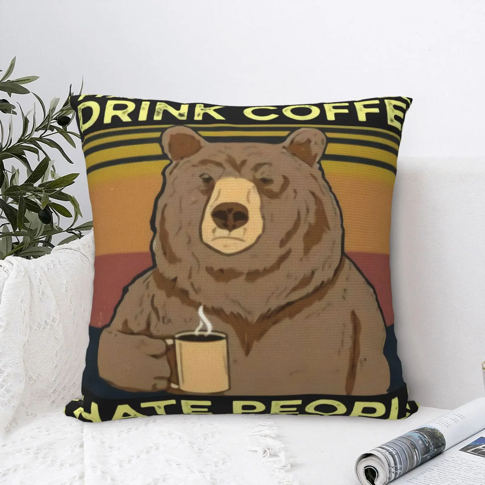 

Чехол для подушки Bear Thats What I Do Drink 4986, чехол для спальни, подушки, Декор для дома, для дивана, аниме Подушка для спальни, чехол для подушки