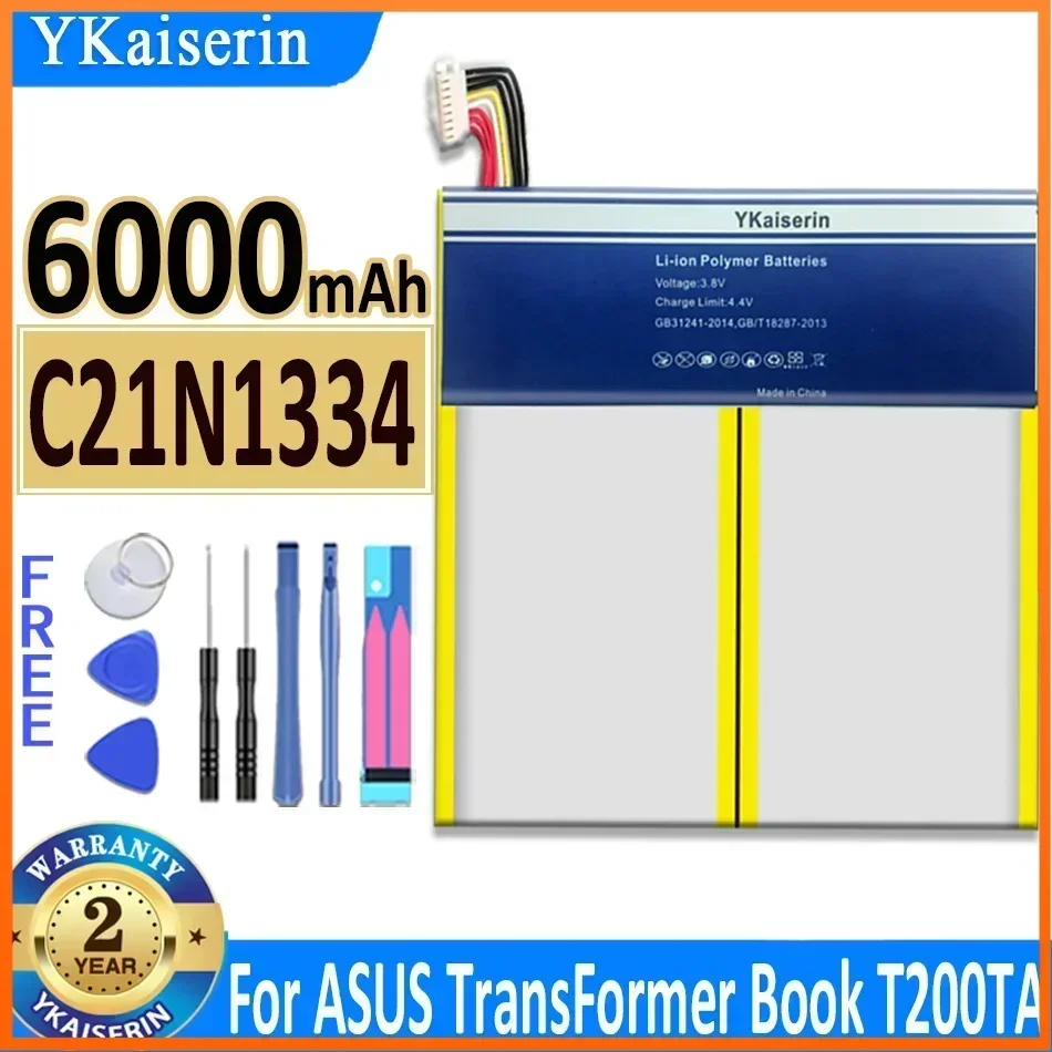 Аккумулятор ykaisin C21N1334 на 6000 мАч для Asus Transformer Book T200TA T200TA-1A T200TA-1K T200TA-1R 200TA-C1-BL Bateria